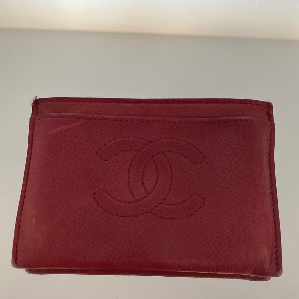 Red Chanel wallet